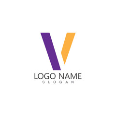 V Letter Logo Business Template Vector Icon