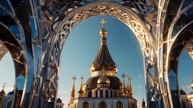 Futuristic orthodox church