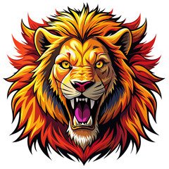 lion, head, tiger, animal, tattoo, vector, wild, cat, 