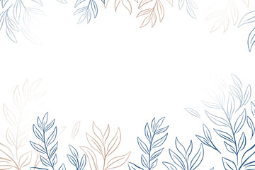 Hand drawn floral outline background