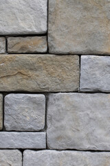 Stone wall texture background, natural grey color