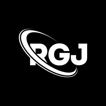 RGJ logo. RGJ letter. RGJ letter logo design. Initials RGJ logo linked with circle and uppercase monogram logo. RGJ typography for technology, business and real estate brand.