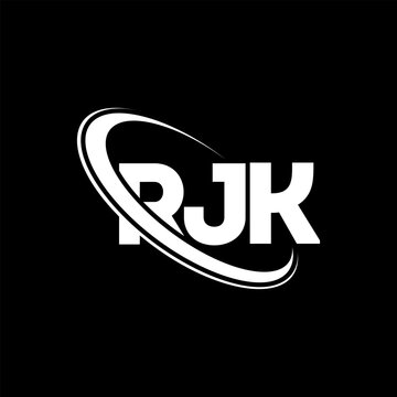 RJK logo. RJK letter. RJK letter logo design. Initials RJK logo linked with circle and uppercase monogram logo. RJK typography for technology, business and real estate brand.