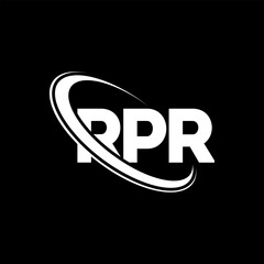 RPR logo. RPR letter. RPR letter logo design. Initials RPR logo linked with circle and uppercase monogram logo. RPR typography for technology, business and real estate brand.