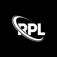 RPL logo. RPL letter. RPL letter logo design. Initials RPL logo linked with circle and uppercase monogram logo. RPL typography for technology, business and real estate brand.