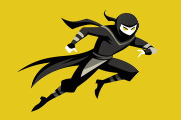 A ninja, shrouded in mystery and skill, moves with silent grace