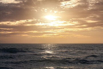 Golden sunset over Gulf Coast