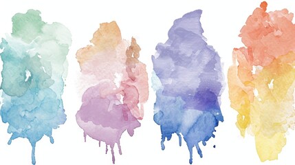 Three Different Colors of Paint on a White Background