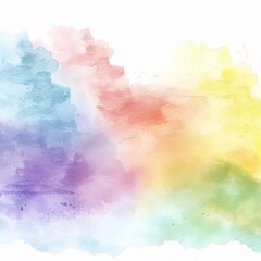 Vibrant Watercolor Painting of a Rainbow of Colors