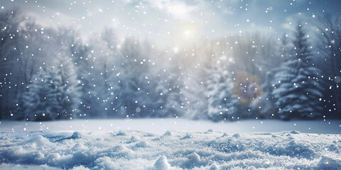 Winter background with snow
