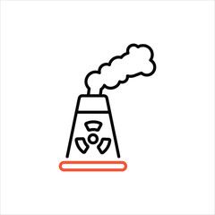 Nuclear Energy Icon editable stock vector icon