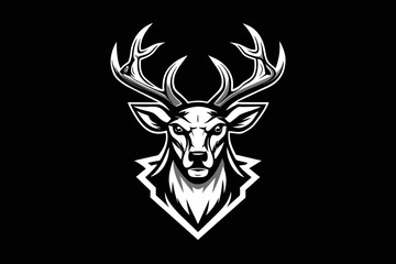 modern, intricately detailed logo design for my company named Animal. Incorporate a deer head with textures, ensuring it's suitable for 8K resolution 