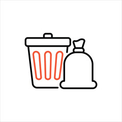 Trash  Icon editable stock vector icon