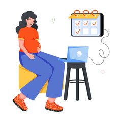  Prenatal Routine Flat Icons 
