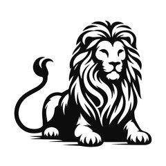 Vintage Vector Lion Silhouettes, Black and White Lion Illustration, Vintage Lion Graphics, Lion Illustration Set,  Lion Vector Collection, Vintage Silhouette Lions
