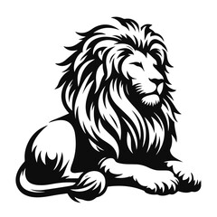 Fototapeta premium Vintage Vector Lion Silhouettes, Black and White Lion Illustration, Vintage Lion Graphics, Lion Illustration Set, Lion Vector Collection, Vintage Silhouette Lions