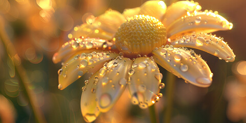 A closeup of a delicate daisy