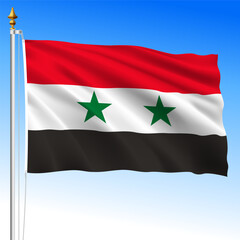Syria official national flag, asiatic country, vector illustration