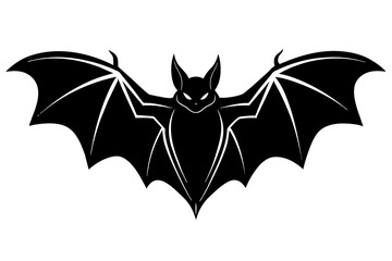 Halloween bat silhouette vector illustration