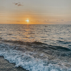 Sunset and Waves at La Union, Philippines