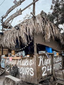 Coffee Shop made of hut located at Zambales, Philippines