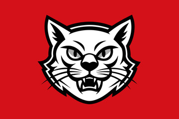 t shirt design for cat, bold line art, illustration, sticker