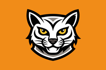 t shirt design for cat, bold line art, illustration, sticker