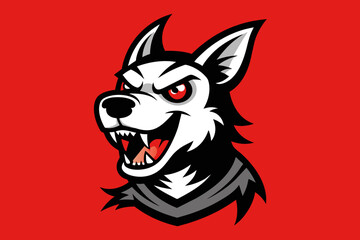 Obraz premium t shirt design for crazy dog, bold line art, illustration, sticker 