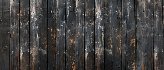 Closeup retro dark rustic wood texture background. AI generated image