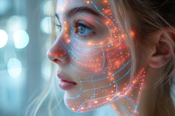 3D imaging technology used in plastic surgery planning, offering a glimpse into the future of personalized medical procedures.