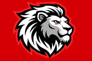 t shirt design for lion, bold line art, illustration, sticker