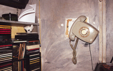 Vintage Wall-Mounted Telephone