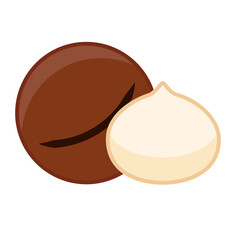 Nut snacks colored icon pack
