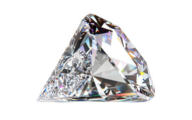 Trillion Cut Diamond Solitaire Display On Transparent Background.
