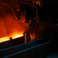 Pouring pig iron into the ironworks