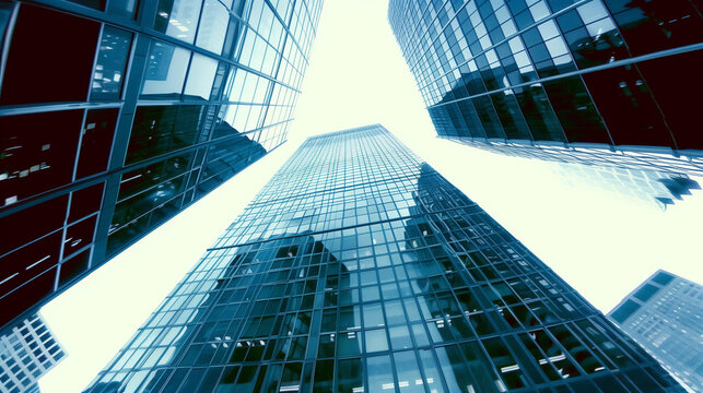 Title: "Glass Tower Reflections"

Art Description: Stock photos of modern glass office buildings reflecting urban skyline, emphasizing sleek design.