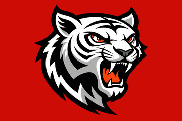 t shirt design for tiger, bold line art, illustration, sticker