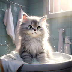 Cats hate baths!