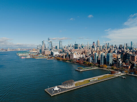 Manhattan aerial view, NYC from above