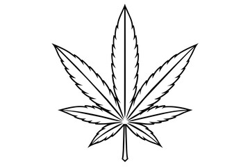 Fototapeta na wymiar cannabis leaf silhouette vector illustration