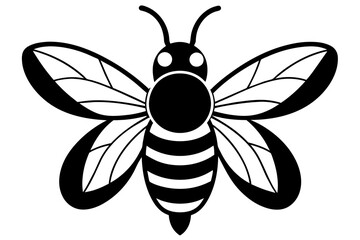 bee silhouette vector illustration