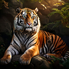 Obraz premium Siberian Tiger, Panthera tigris altaica