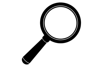magnifying glass silhouette vector illustration
