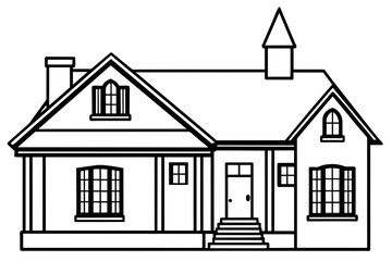 maison silhouette vector illustration