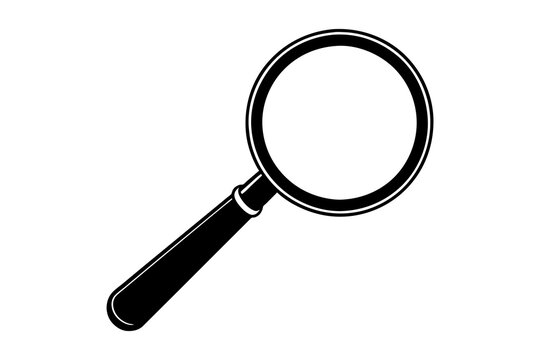 recommend clip art: magnifying glass silhouette vector illustration