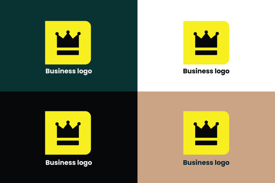 letter d logo, letter d and crown icon logo, box and crown logo, logomark