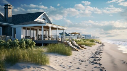 Fototapeta na wymiar A photo of a Beach House Home in Harmony