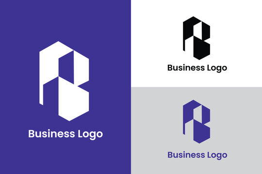 letter b real estate company logo, logomark, leter b and buildings logo