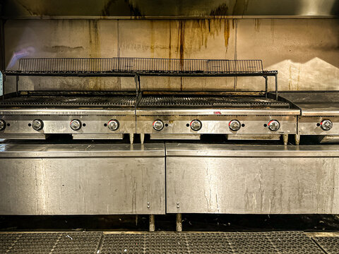 Empty commercial stove
