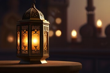 lantern in the night eid lamp - obrazy, fototapety, plakaty